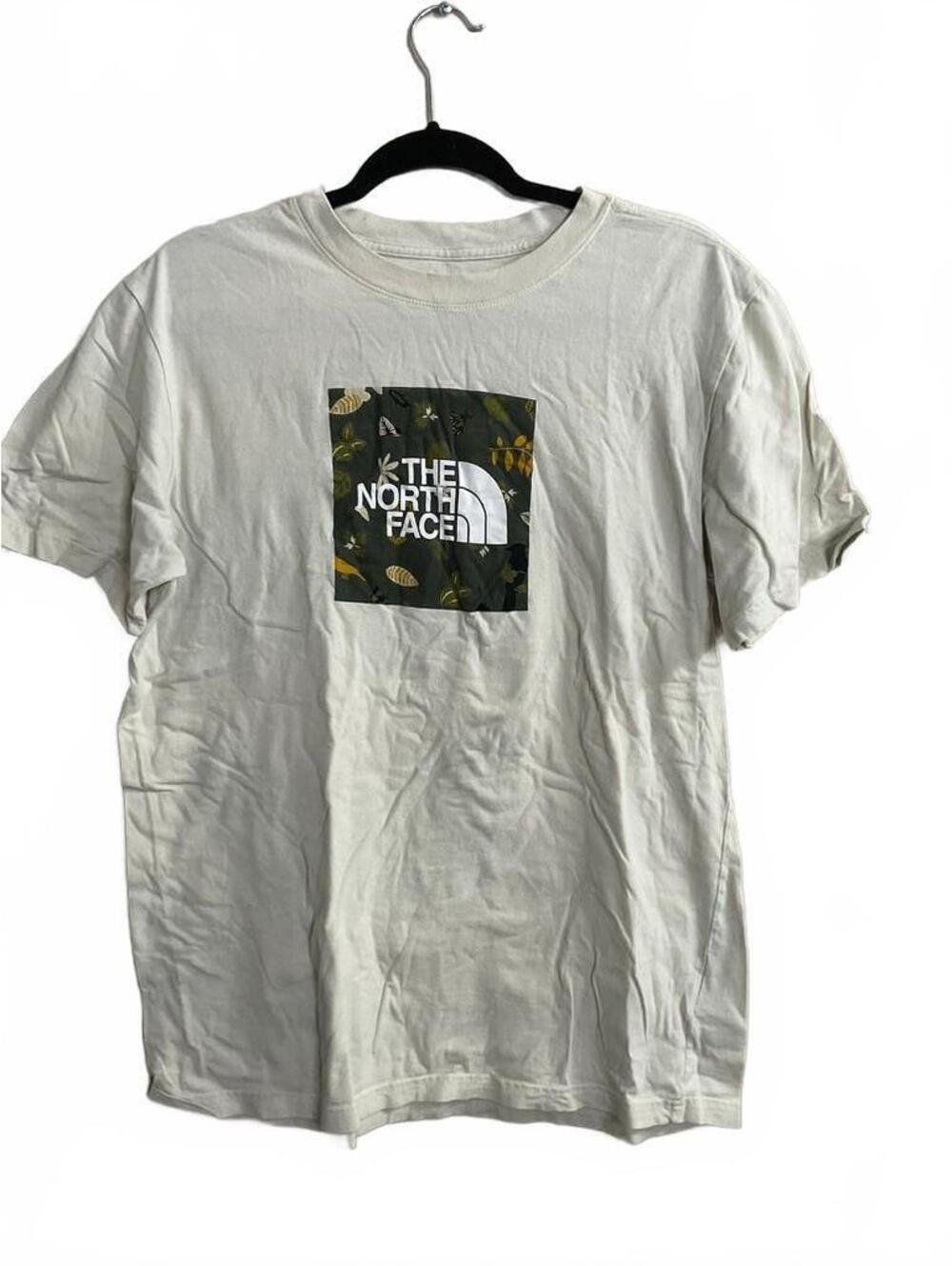 The North Face floral box logo T-shirt white size L